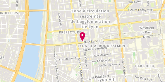 Plan de La Moulinette, 55 Rue Servient, 69003 Lyon