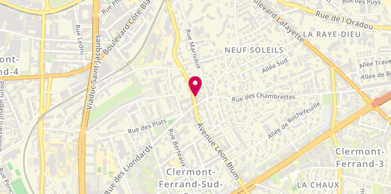 Plan de Le Chouwaya, 99 avenue Léon Blum, 63000 Clermont-Ferrand