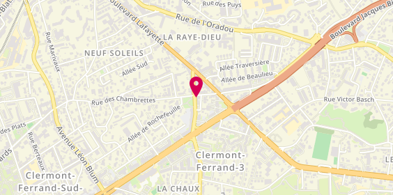 Plan de Chicken Express Restaurant, 86 Rue des Chambrettes, 63000 Clermont-Ferrand