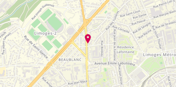 Plan de The Lunchbox, 34 Rue de Bellac, 87100 Limoges