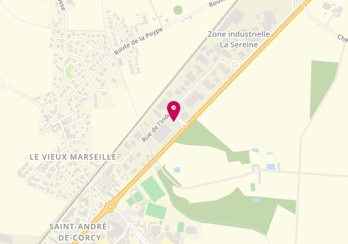 Plan de Le Kiosque A Pizzas, 534 Rue de l'Industrie Parking Intermarché, 01390 Saint-André-de-Corcy