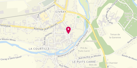 Plan de Le Café de la Paix, 12 place du Marechal Leclerc, 86400 Civray