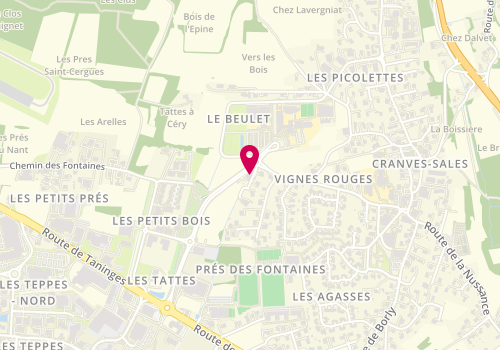Plan de La P'tite Pause, 575 Route des Fontaines, 74380 Cranves-Sales