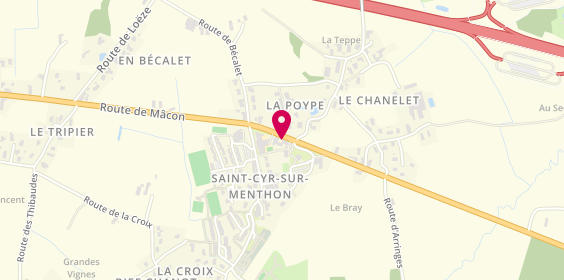 Plan de Le St Cyr, 128 Route de Bourg, 01380 Saint-Cyr-sur-Menthon