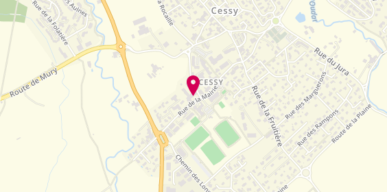 Plan de Auberge Communale de Cessy, 460 Rue de la Mairie, 01170 Cessy