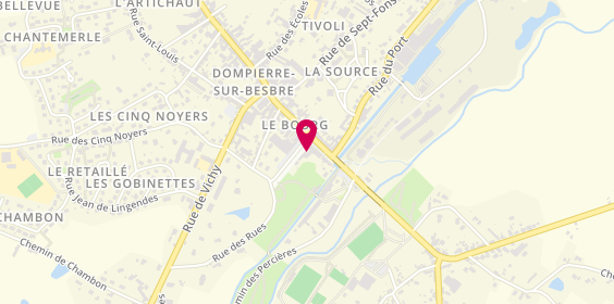 Plan de Chez Amina, 116 Place du Commerce, 03290 Dompierre-sur-Besbre