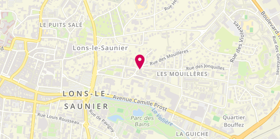 Plan de PUNJAB Restaurant, 6 Rue des Mouillères, 39000 Lons-le-Saunier