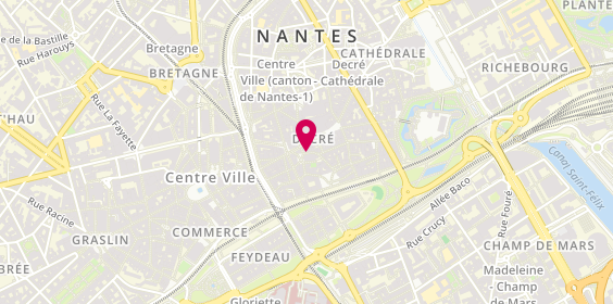 Plan de La Cantine du Curé, 1 Rue Sainte-Croix, 44000 Nantes