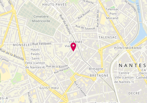 Plan de Domino's Pizza, 31 place Viarme, 44000 Nantes