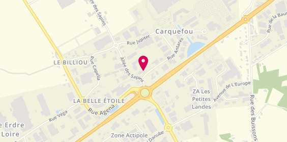 Plan de Mcdonald's, Zone Industrielle la Belle Etoile
1, Rue Antarès
Route Nationale 23 Rond-Point de la Belle Etoile, 44470 Carquefou, France