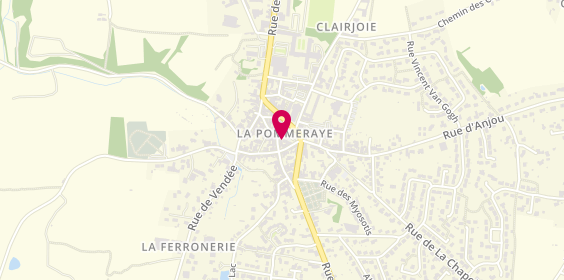 Plan de La Pommerelle Bar Grill Creperie, 10 place de l'Église, 49620 Mauges-sur-Loire