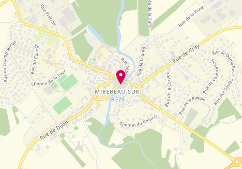Plan de Mirebel Pizz', 6 Rue du Moulin, 21310 Mirebeau-sur-Bèze