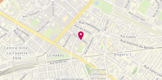 Plan de Onze vingt deux, 64 Rue Bressigny, 49100 Angers