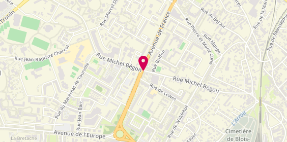Plan de Fast Food, 86 Rue Michel Bégon, 41000 Blois