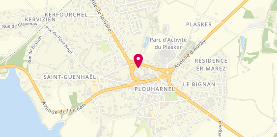 Plan de Surfin Pizza, 11 Place General de Gaulle, 56340 Plouharnel