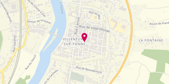 Plan de SAS Pizza Place, 15 place de la République, 89500 Villeneuve-sur-Yonne