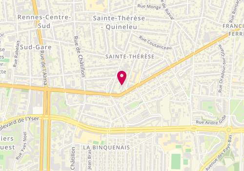 Plan de Dominos Pizza, 34 Rue Sully Prudhomme, 35200 Rennes