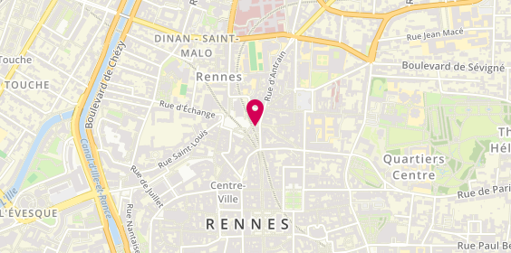 Plan de Columbus Café, 1 place Sainte-Anne, 35000 Rennes