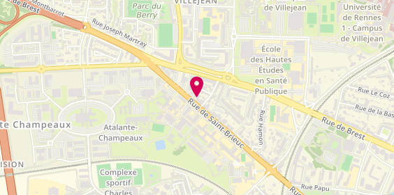 Plan de Domino's Pizzas, 90 Rue de Saint-Brieuc, 35000 Rennes