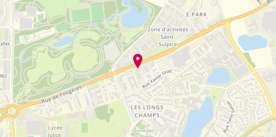 Plan de Map Longchamps, 288 Rue de Fougeres, 35700 Rennes