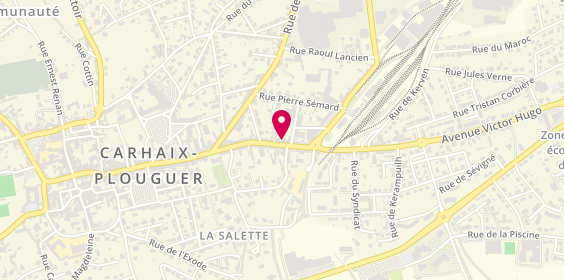 Plan de Dounia Kebab, 37 avenue du Général de Gaulle, 29270 Carhaix-Plouguer