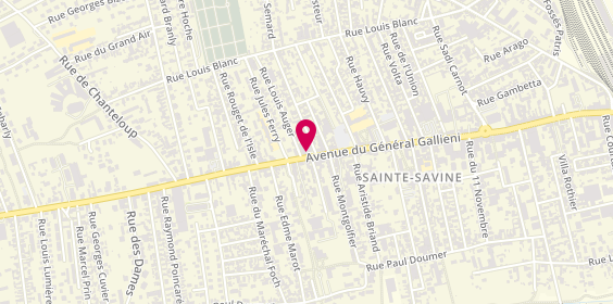 Plan de SAS Aux délices d'Antan, 108 avenue du Général Gallieni, 10300 Sainte-Savine