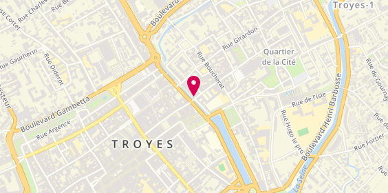 Plan de Café Del Mar, 1 Rue Cité, 10000 Troyes