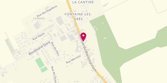 Plan de Auberge de la Halte, Route Nationale 19 50 Avenue Marechal Foch, 10280 Fontaine-les-Grès
