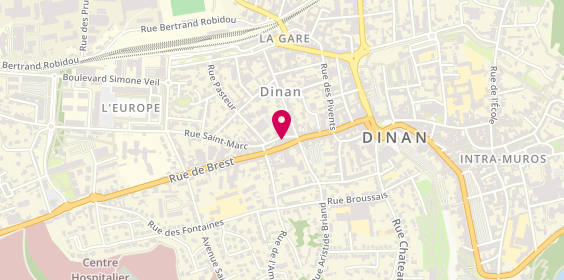 Plan de Domino's Pizza, 6 Bis Rue de Brest, 22100 Dinan