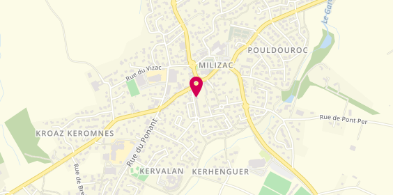 Plan de Mil'kebab, 5 Rue de l'Iroise, 29290 Milizac-Guipronvel