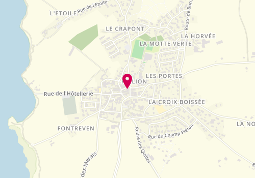 Plan de La Vieille Auberge, 1 Rue Birlange, 22120 Hillion