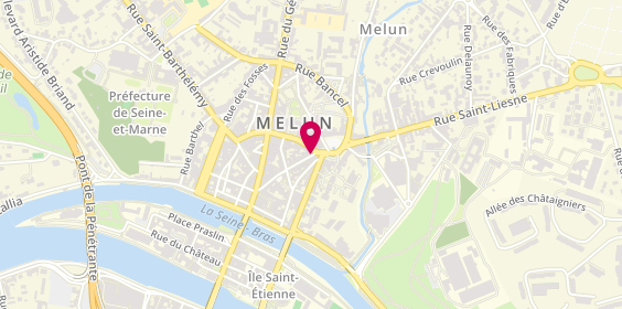 Plan de Aux Délices de Melun, 1 Rue Paul Doumer, 77000 Melun
