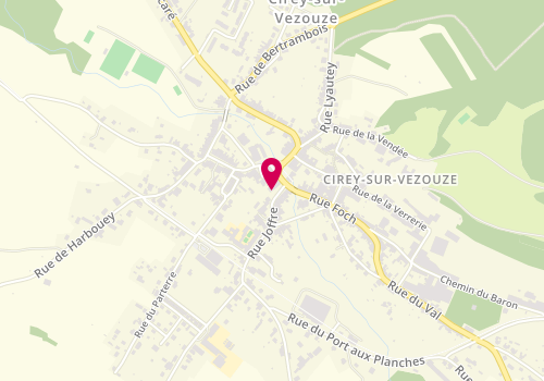 Plan de Le Snack du Loup, 8 Rue Joffre, 54480 Cirey-sur-Vezouze