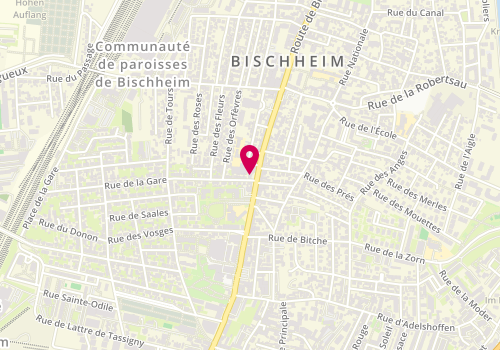 Plan de Domino's Pizza Schiltigheim - Bischheim, 103 Route de Bischwiller, 67300 Schiltigheim