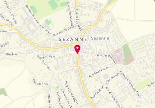 Plan de La Pecherie de Sezanne, 3 Rue Paul Doumer, 51120 Sézanne