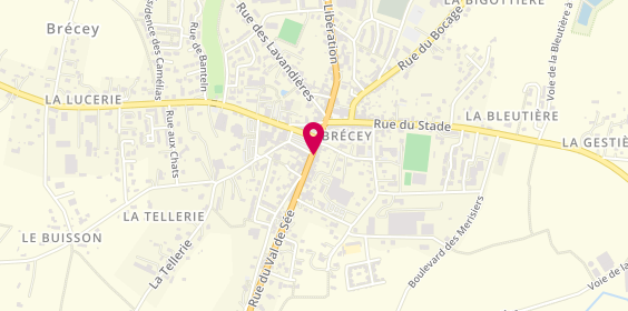 Plan de Brecey Kebab House, 4 place de l'Hôtel de Ville, 50370 Brécey