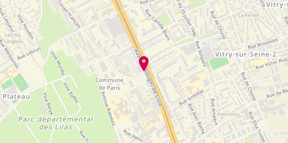 Plan de Chez Coco depuis 1991, 165 avenue Rouget de Lisle, 94400 Vitry-sur-Seine