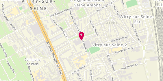 Plan de Mxin Chicken, 47 Rue Ampère, 94400 Vitry-sur-Seine