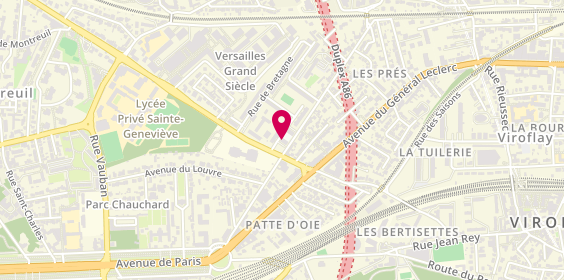 Plan de Ala french pizza, 4 Place d'Isigny, 78000 Versailles