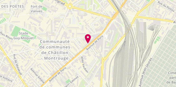 Plan de Délices Asiatiques, 103 avenue de Paris, 92320 Châtillon
