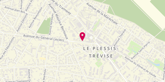 Plan de La Rôtisserie du Plessis, 12 avenue du Général Leclerc, 94420 Le Plessis-Trévise