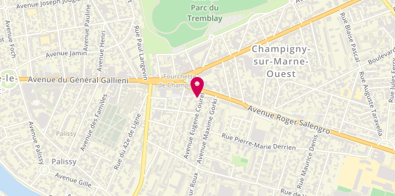 Plan de De la Braise A la Fourchette, 34 Avenue Roger Salengro, 94500 Champigny-sur-Marne
