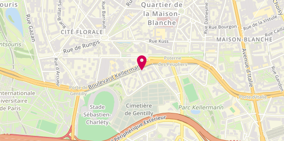 Plan de OUICHANI Taoufik, 65 Boulevard Kellermann, 75013 Paris