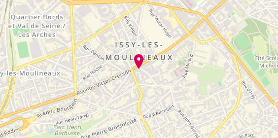 Plan de Issy Fast, 2 Avenue Jean Jaurès, 92130 Issy-les-Moulineaux