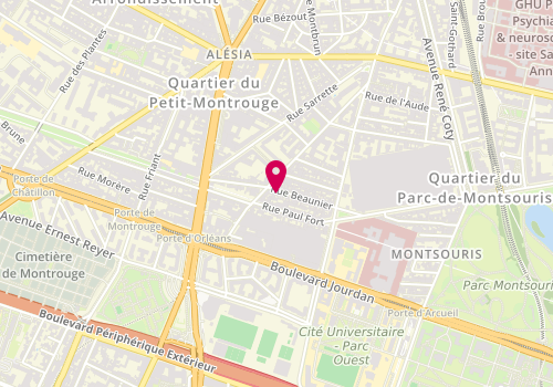 Plan de Sarra, 35 Rue Beaunier, 75014 Paris