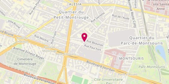 Plan de L'Amaretto, 57 Rue du Père Corentin, 75014 Paris