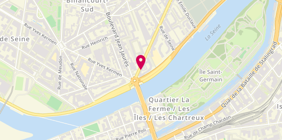 Plan de Al Menzel, 4 avenue Pierre Grenier, 92100 Boulogne-Billancourt