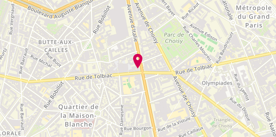 Plan de Kfc, 76 Avenue Italie, 75013 Paris