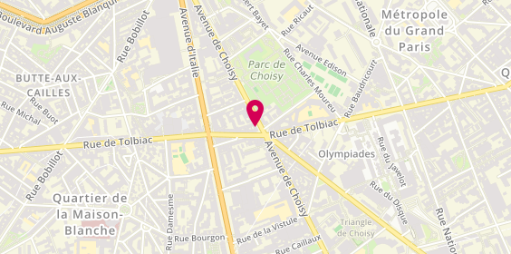 Plan de Les 4 Soupes, 129 avenue de Choisy, 75013 Paris