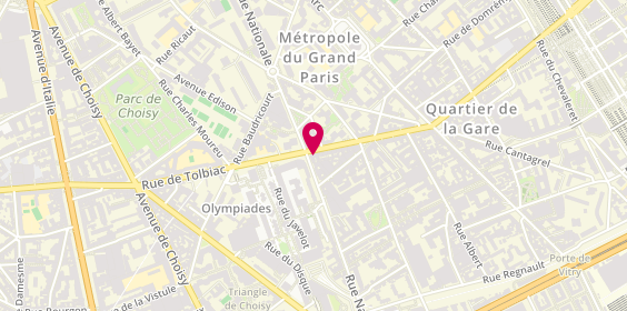 Plan de Mcdonald's, 84 Rue Nationale, 75013 Paris
